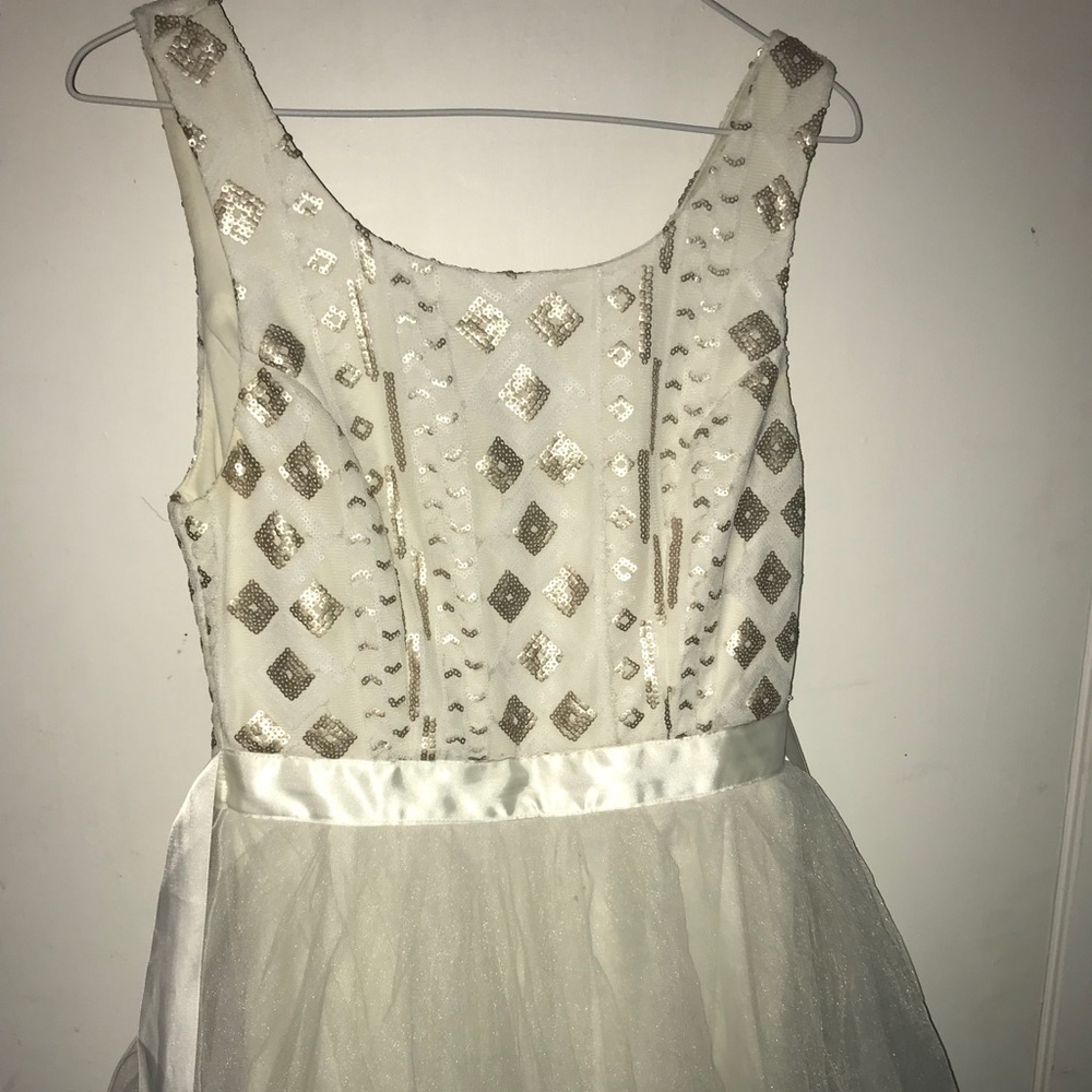 Gold and white Formal Dress
